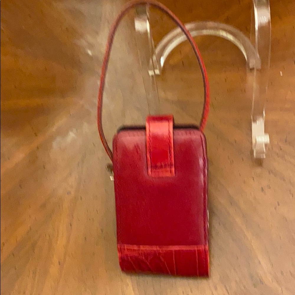 Vintage Brighton leather cell/eyeglasscase w/strap - Picture 3 of 5